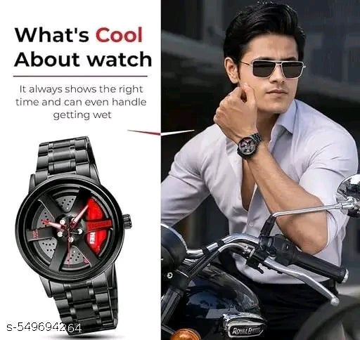 Luxury Car Wheel Rim Style Men's Watch